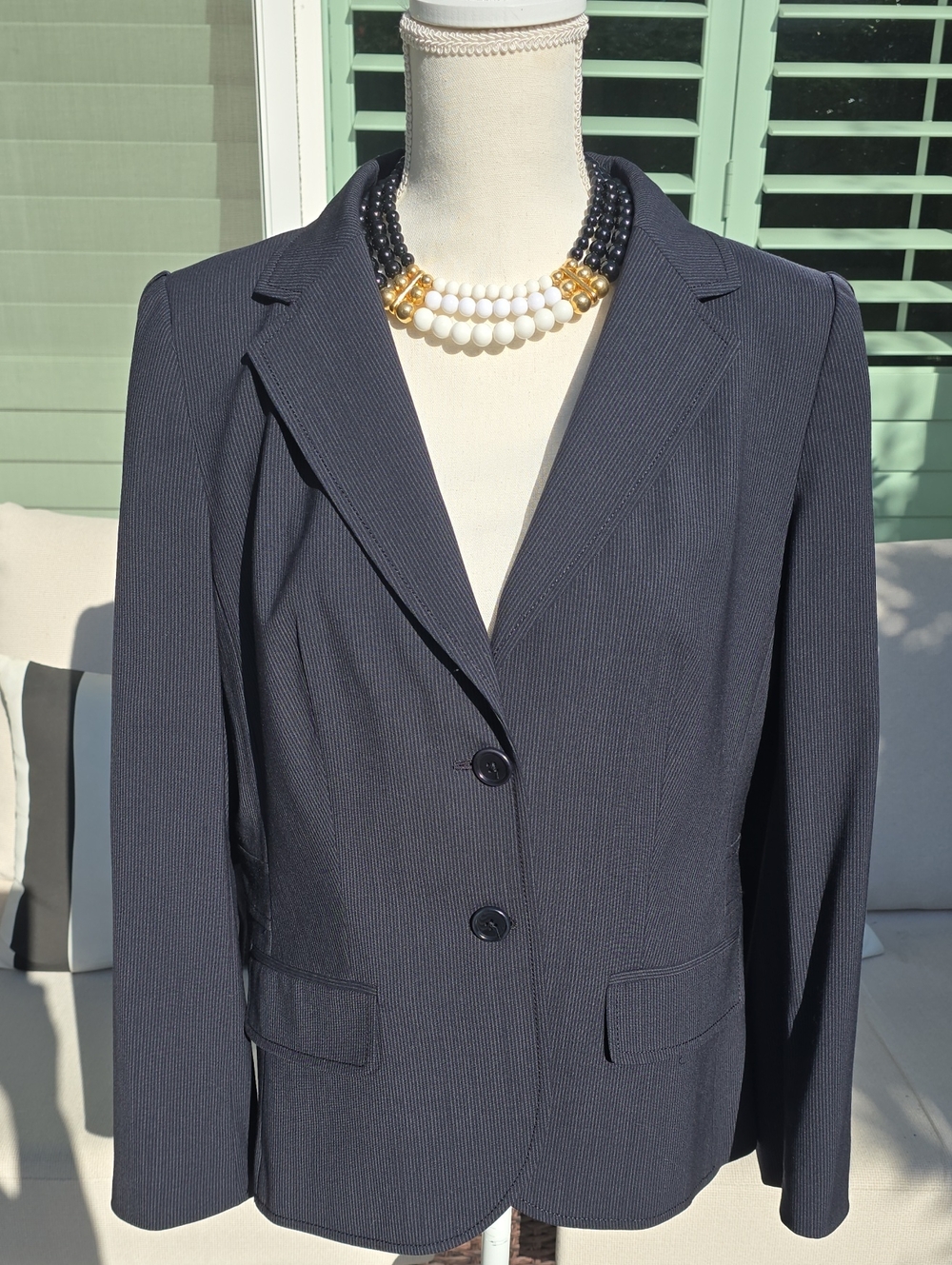 Banana Republic Dark Navy Pinstripe Women's Blazer